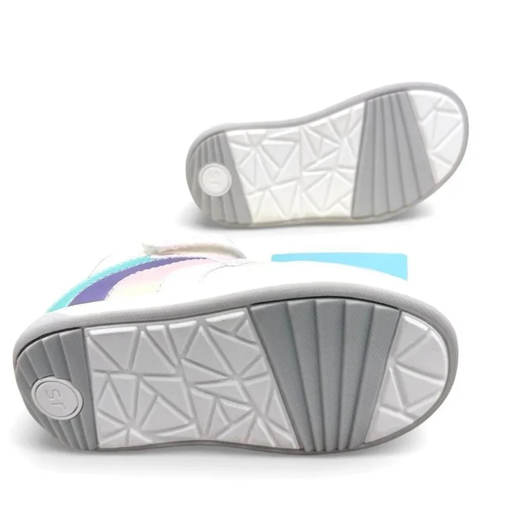 Stride Rite Hazel High-Top Supportive Sneaker Toddler Size 7 Silver Iridescent
